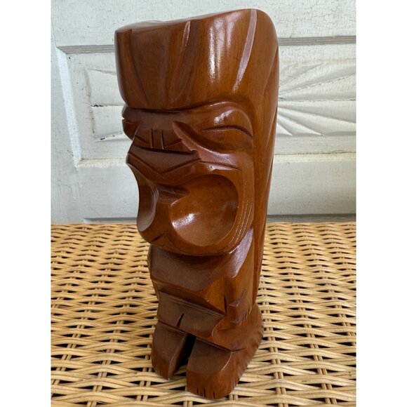 Vintage 60's Milo Wood Hawaii Carved Wood Tiki Sculpture 9" - Picture 7 of 9